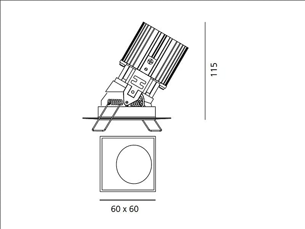 LED Adjustable Square Aluminium Spotlight Artemide Everything factory Artemide from Italy. Foto №15