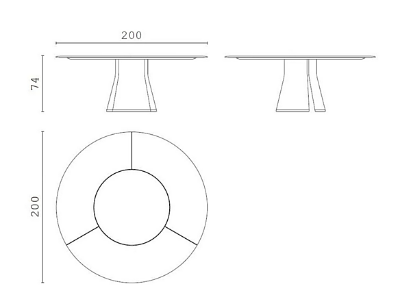 Round wooden and marble table with lazy susan CPRN HOMOOD Talos R factory CPRN HOMOOD from Italy. Foto №6