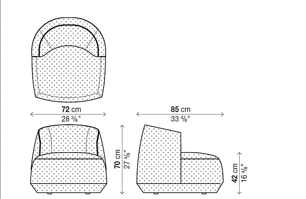 Armchair with removable cover Brioni Up Kristalia 29BRI31 factory Kristalia from Italy. Foto №8