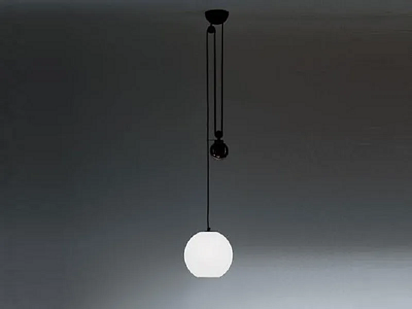 Halogen metal pendant lamp Aggregato Saliscendi Sfera Artemide A033100, A089412 factory Artemide from Italy. Foto №1