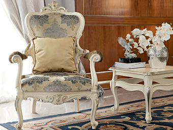Fabric armchair with armrests Modenese Luxury Interiors 13422 factory MODENESE GASTONE from Italy