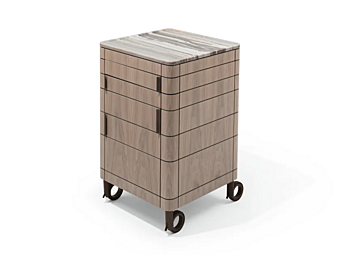 Walnut kitchen trolley with drawers GIORGETTI Alfred 80800