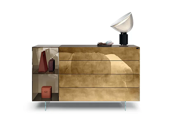 Glass chest of drawers 36E8 LAGO 2625 factory LAGO from Italy. Foto №1