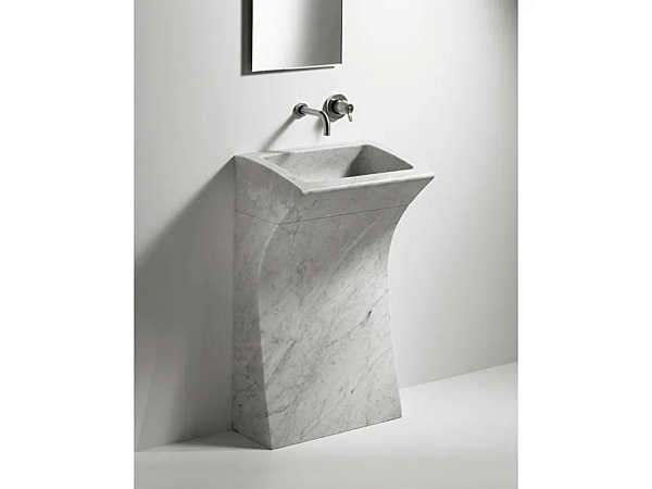 Freestanding rectangular marble washbasin AGAPE Lito 3 factory Agape from Italy. Foto №1