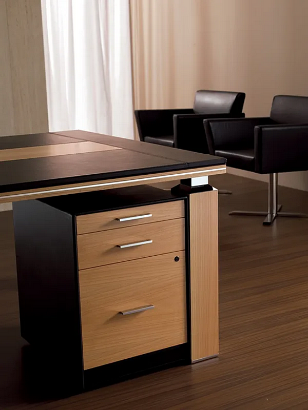Wooden office drawer unit with lock i 4 Mariani Ares factory i 4 Mariani from Italy. Foto №3