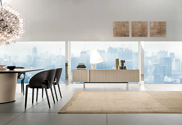 Tanned Leather Sideboard with Doors i 4 Mariani Papier factory i 4 Mariani from Italy. Foto №4
