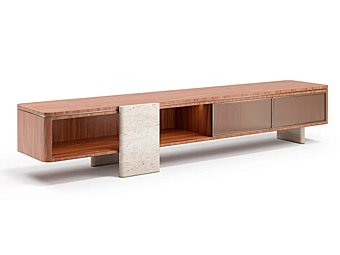 Low wooden and glass TV cabinet with drawers Capital Collection Aurelia AUR.TV Low wooden and glass TV cabinet with drawers Capital Collection Aurelia AUR.TV factory Capital Collection from Italy