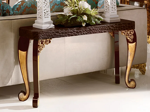 Rectangular console table wood A.R. Arredamenti Grand Royal 424 factory A.R.ARREDAMENTI SRL from Italy. Foto №1