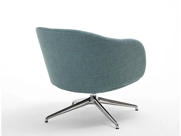 Swivel armchair with removable cover fabric Saba Sunset factory SABA from Italy. Foto №2