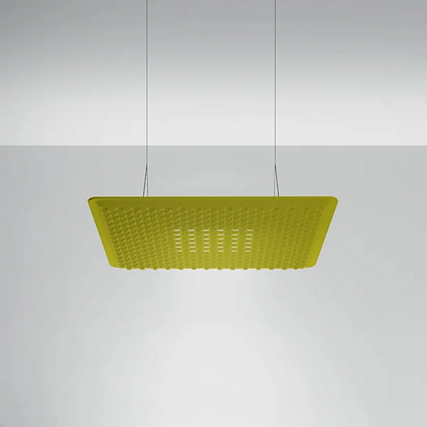 Hanging Acoustic Panel Pendant Lamp Fabric Artemide Eggboard Matrix 800x800 factory Artemide from Italy. Foto №2