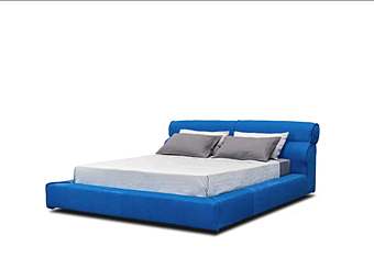 Double bed with soft backrest velvet BAXTER Miami Soft factory BAXTER from Italy