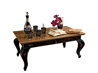 Rectangular solid wood high side table with drawer Interiors Italia PR609 factory Interiors Italia from Italy