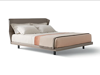 Double bed with tanned leather upholstery Molteni & C Azul Double bed with tanned leather upholstery Molteni & C Azul factory Molteni & C.(+VITRA) from Italy