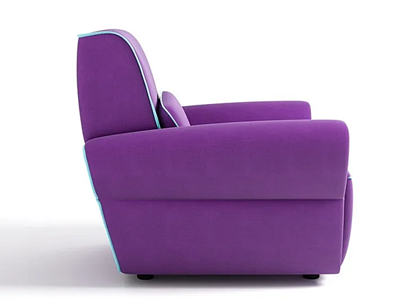 Armchair with armrests upholstered in fabric Egoitaliano Mariu factory Egoitaliano from Italy. Foto №3