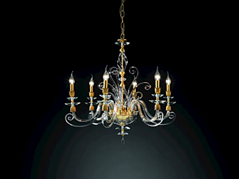 Chandelier with Swarovski crystals satin Alicante Euroluce Lampadari L6 Chandelier with Swarovski crystals satin Alicante Euroluce Lampadari L6 factory EUROLUCE LAMPADARi from Italy