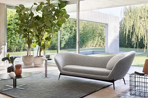 Three-Seater Fabric Sofa with Soft Backrest Saba Oltremare factory SABA from Italy. Foto №11
