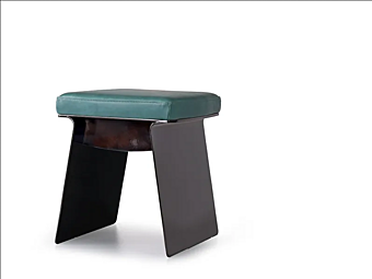 Low stool with integrated cushion in fabric Borzalino Gea EUGePOUF Low stool with integrated cushion in fabric Borzalino Gea EUGePOUF factory Borzalino from Italy
