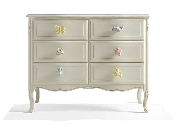 Wooden chest of drawers with changing table Savio Firmino 3350 3350CAS factory SAVIO FIRMINO from Italy. Foto №1