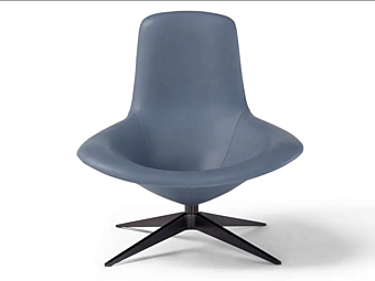 Swivel armchair with upholstered back and 4 spoke base AMURA Medea Swivel armchair with upholstered back and 4 spoke base AMURA Medea factory AMURA from Italy