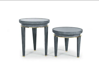 Round leather coffee table Montecarlo MARZORATI for living room Round leather coffee table Montecarlo MARZORATI for living room factory MARZORATI from Italy