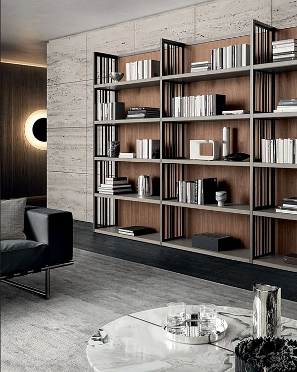Freestanding wooden bookcase grid i 4 Mariani factory i 4 Mariani from Italy. Foto №4