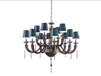 Chandelier with Swarovski Crystals Julienne Shade Euroluce Lampadari factory EUROLUCE LAMPADARi from Italy