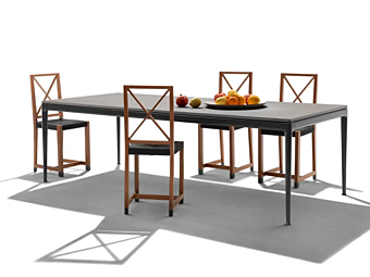 Rectangular stone outdoor table FLEXFORM Pico Rectangular stone outdoor table FLEXFORM Pico factory FLEXFORM from Italy