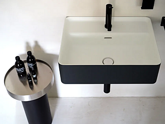Wall Mounted Rectangular Cristalplant Washbasin AGAPE Marsiglia Wall Mounted Rectangular Cristalplant Washbasin AGAPE Marsiglia factory Agape from Italy