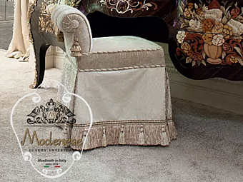 Low upholstered fabric stool Modenese Luxury Interiors 15515 Low upholstered fabric stool Modenese Luxury Interiors 15515 factory MODENESE GASTONE from Italy