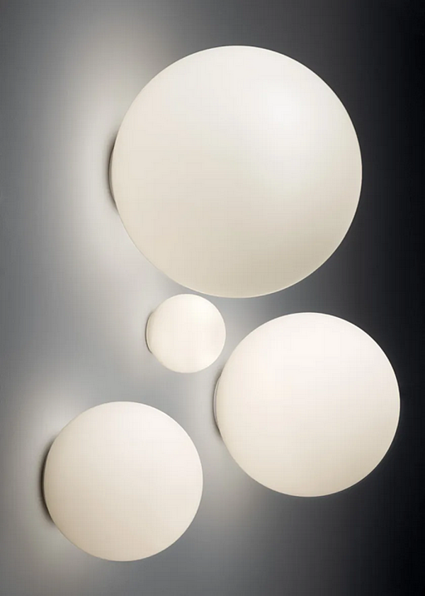 Halogen Blown Glass Wall Lamp Artemide Dioscuri 0112010A/0116010A/0117010A /1039110A factory Artemide from Italy. Foto №11