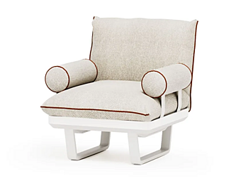 Garden armchair with fabric upholstery and armrests Atmosphera Venice