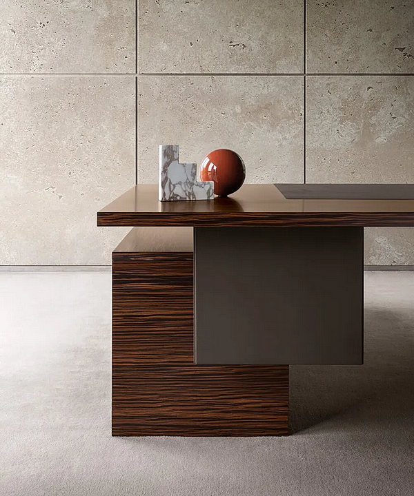 L-shaped wooden executive desk INCA I 4 Mariani factory i 4 Mariani from Italy. Foto №16