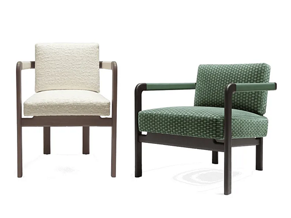 Fabric easy chair with armrests Montgomery GIORGETTI 71010 factory GIORGETTI from Italy. Foto №5