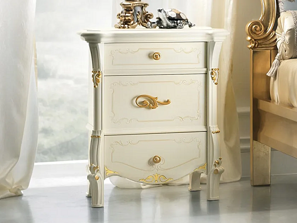 Wooden bedside table with drawers CASA +39 DIAMANTE 2106 factory CASA +39 from Italy. Foto №2