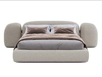 Fabric double bed with upholstered headboard Paolo Castelli Vao Bed NOT.VAO.101.DEL