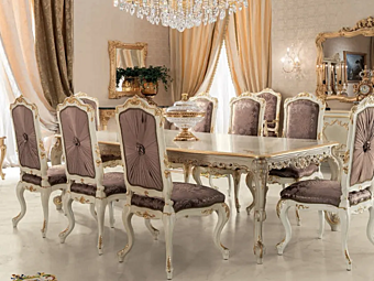Rectangular wooden table Modenese Luxury Interiors 15117 factory MODENESE GASTONE from Italy