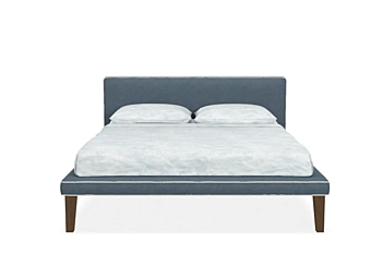 Double bed with removable cover fabric Coco Gervasoni factory Gervasoni from Italy