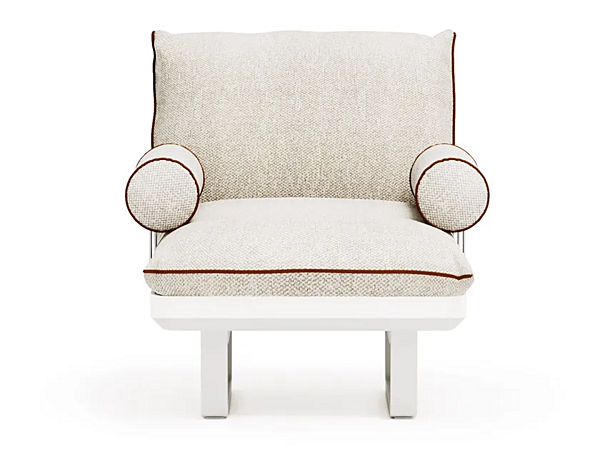 Garden armchair with fabric upholstery and armrests Atmosphera Venice factory ATMOSPHERA from Italy. Foto №2