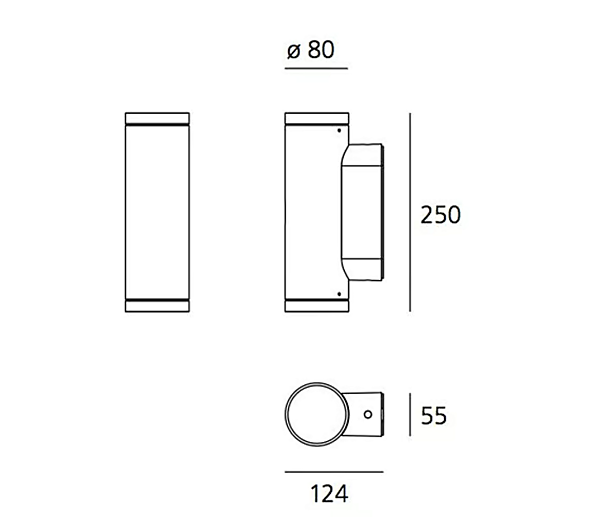 LED outdoor wall lamp in aluminum Calumet Artemide factory Artemide from Italy. Foto №6