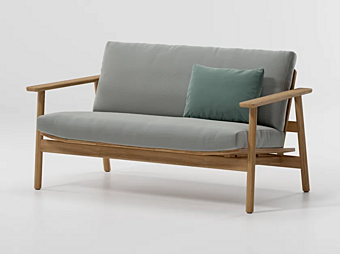 Two-seater garden sofa with fabric upholstery KETTAL Riva