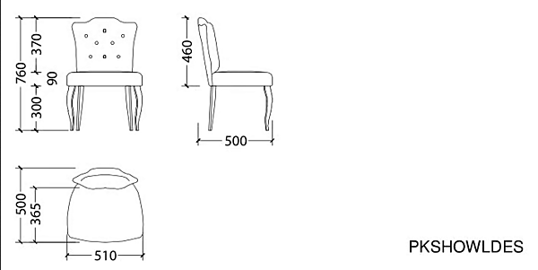 Tufted fabric chair with soft back Park Avenue SH621745 PKSHOWLDERS factory Park Avenue from Italy. Foto №4
