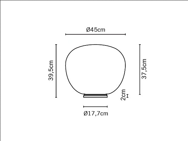 Glass table lamp Fabbian Lumi Mochi factory Fabbian from Italy. Foto №9