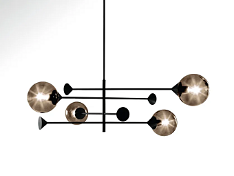 LED pendant lamp in glass GIORGETTI Kendama