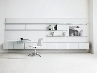 Sectional Wall Mounted Storage Unit Elle Plus 10 Gallotti&Radice factory Gallotti & Radice from Italy