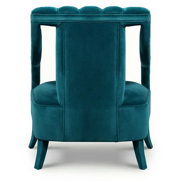 Velvet armchair with armrests BRABBU Cayo factory BRABBU from Italy. Foto №5