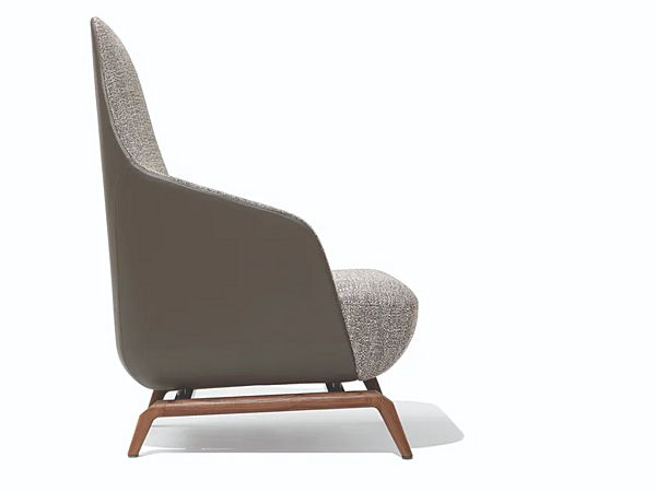 Upholstered fabric armchair with armrests Janet GIORGETTI factory GIORGETTI from Italy. Foto №2