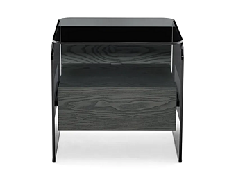 Rectangular Ash Bedside Table with Drawers Gallotti&Radice Holly Rectangular Ash Bedside Table with Drawers Gallotti&Radice Holly factory Gallotti & Radice from Italy