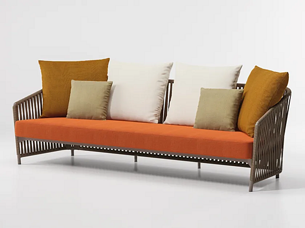 Three-Seater Upholstered Fabric Garden Sofa KETTAL Bitta Lounge factory KETTAL from Italy. Foto №2