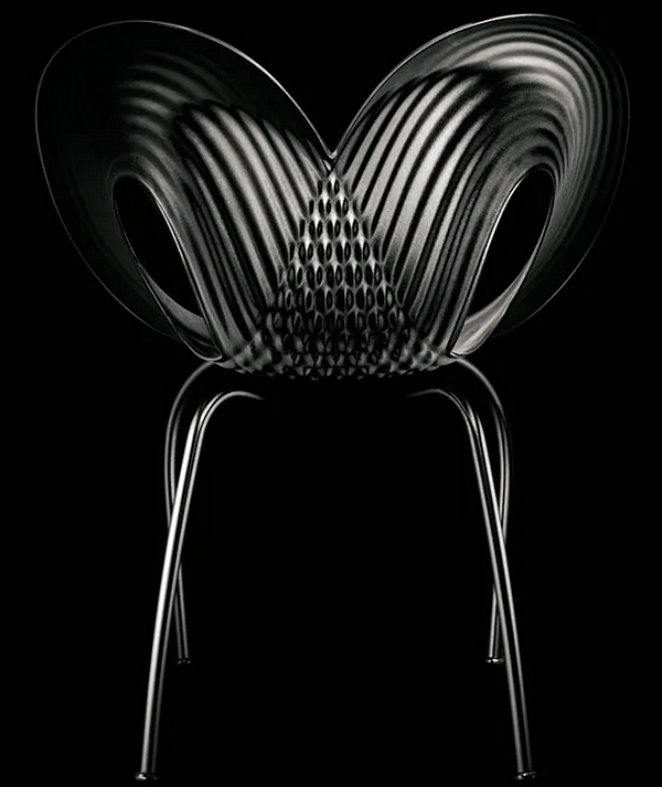 Stackable polypropylene chair Ripple Moroso factory Moroso from Italy. Foto №16