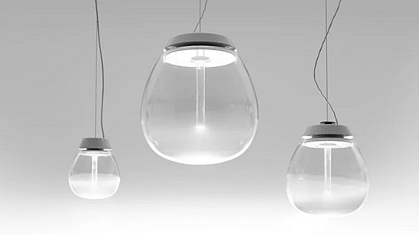 LED pendant lamp made of blown glass Empatia Artemide factory Artemide from Italy. Foto №3